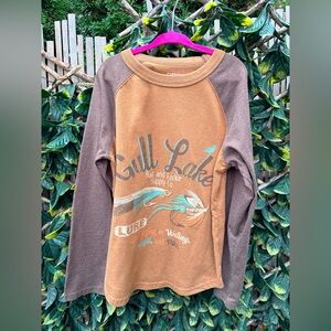 ▪️ 10/$25- Cherokee Gull‎ Lake Bait & Tackle Cotton Blend Long Sleeve Top